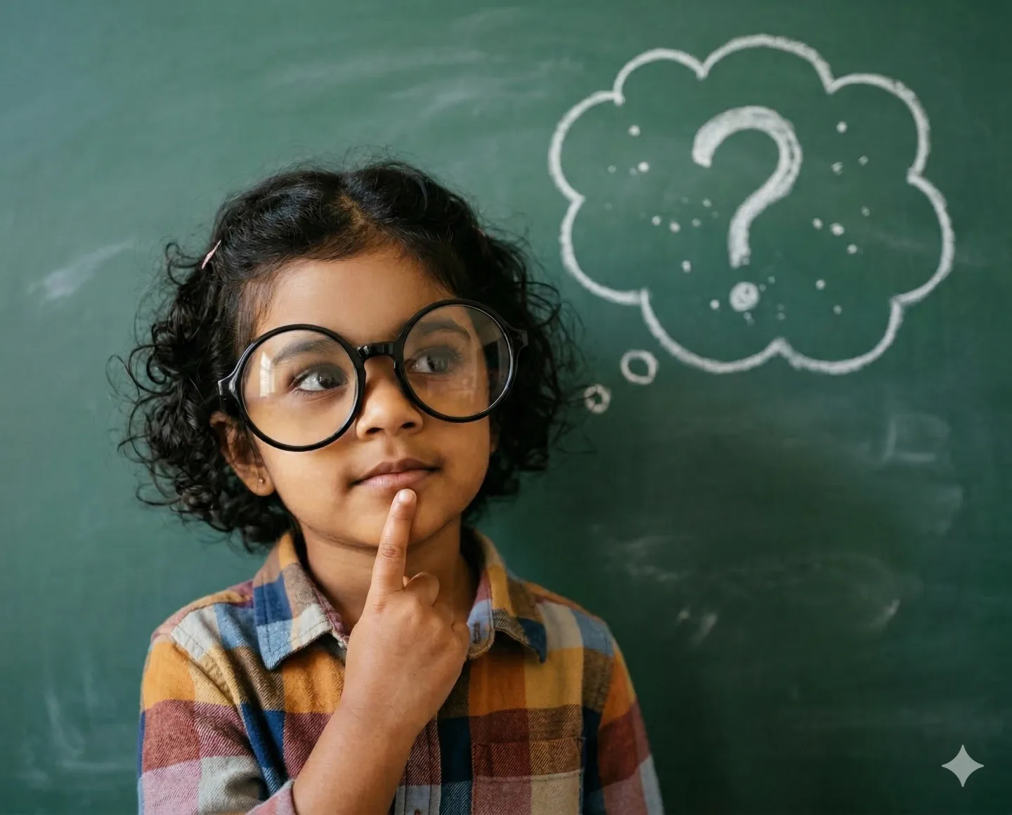 Child thinking critically